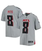 Big Boys Nike Kyle Pitts Gray Atlanta Falcons Inverted Game Jersey