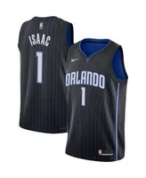 Big Boys Nike Jonathan Isaac Black Orlando Magic 2021/22 Swingman Jersey - Icon Edition