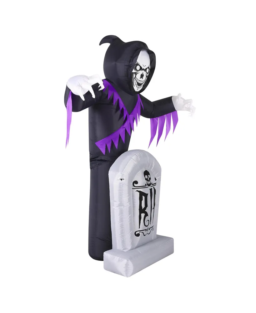 Hurley Halloween Inflatable Animated Tombstone Reaper, 96"