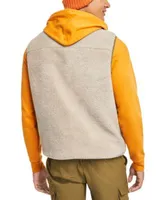 Mens Bass Outdoor Sherpa Vest With A Graphic Hoodie