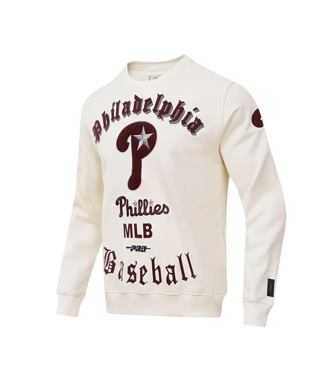 Men's Pro Standard Cream San Diego Padres Cooperstown Collection Retro Old English Pullover Sweatshirt Size: Large