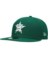 Men's New Era Kelly Green Houston Astros White Logo 59FIFTY Fitted Hat