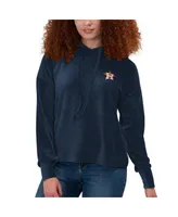 Women's Touch Navy Houston Astros End Line Pullover Hoodie