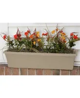 Bloem Terra Outdoor Resin Window Flower Box, Taupe, 24in