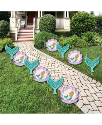 Let's Be Mermaids - Lawn Decor - Outdoor Party Yard Decor - 10 Pc