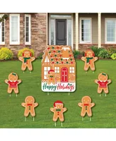 Gingerbread Christmas - Lawn Decor - Gingerbread Man Holiday Yard Signs - 8 ct