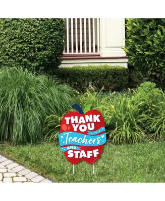 Thank You Teachers - Outdoor Lawn Sign - Appreciation Yard Sign - 1 Pc