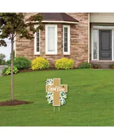 Elegant Cross - Outdoor Lawn Sign - Religious Party Yard Sign - 1 Pc