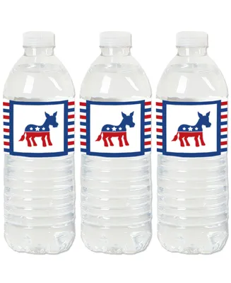 Democrat Election - Democratic Political Party Water Bottle Sticker Labels 20 Ct