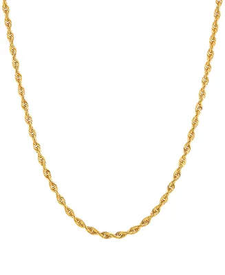 Glitter Rope Link 18" Chain Link Necklace in 14k Gold