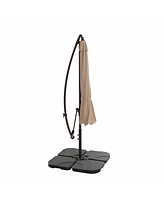 Westintrends 10 ft Outdoor Patio Cantilever Umbrella with Weight Base