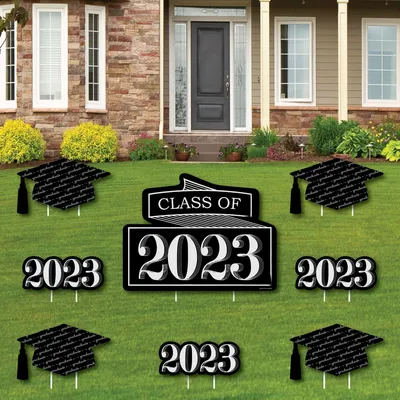 Graduation Cheers - Outdoor Lawn Decor - 2023 Party Yard Signs - Set of 8