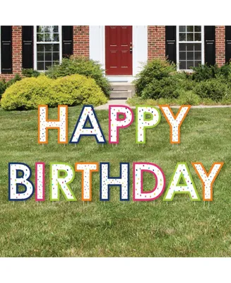 Cheerful Happy Birthday - Outdoor Lawn Decor - Yard Signs - Happy Birthday