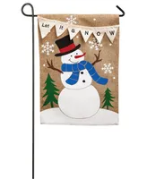 Evergreen Let it Snow Garden Burlap Flag 12.5 x 18 Inches Indoor Outdoor Decor