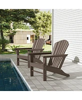 All-Weather Contoured Outdoor Poly Adirondack Chair (Set of 2)
