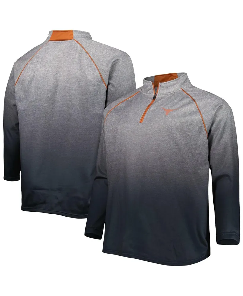 Men's Colosseum Heather Gray Texas Longhorns Sitwell Raglan Quarter-Zip Jacket