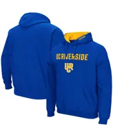 Men's Colosseum Blue Uc Riverside Highlanders Arch & Logo Pullover Hoodie