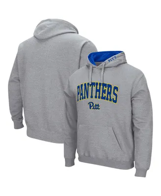 Men's Colosseum Heathered Gray Pitt Panthers Arch & Logo 3.0 Pullover Hoodie