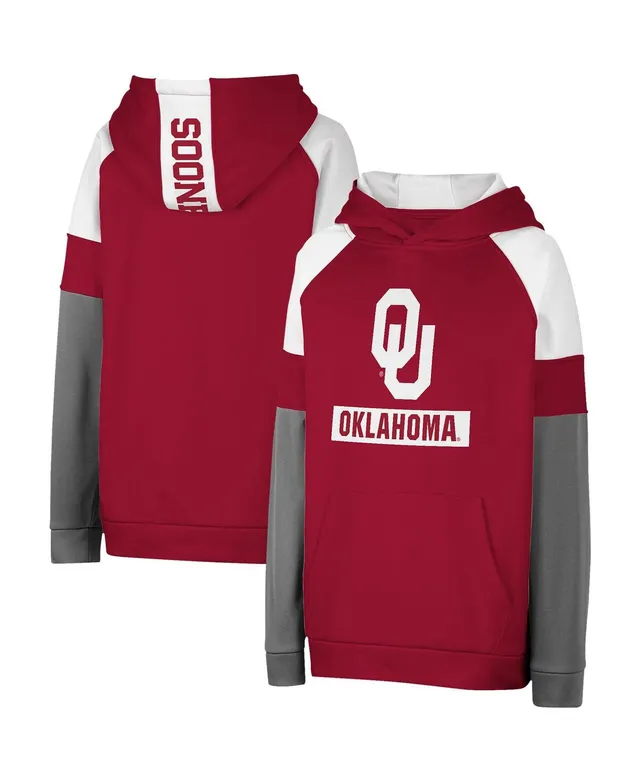 Youth Colosseum Crimson/White Oklahoma Sooners OHT Military Appreciation  Hummer Pullover Hoodie