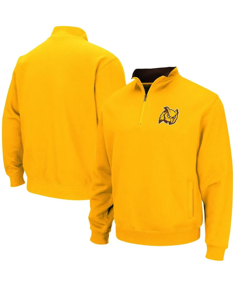 Men's Colosseum Gold Rowan Profs Tortugas Quarter-Zip Sweatshirt