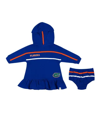 Girls Infant Colosseum Royal Florida Gators Winifred Hoodie Dress and Bloomer Set