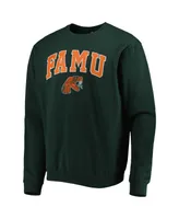 Men's Colosseum Green Florida A&M Rattlers Arch Over Logo Pullover Sweatshirt