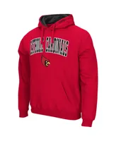 Men's Colosseum Cardinal Catholic University Cardinals Arch & Logo Pullover Hoodie