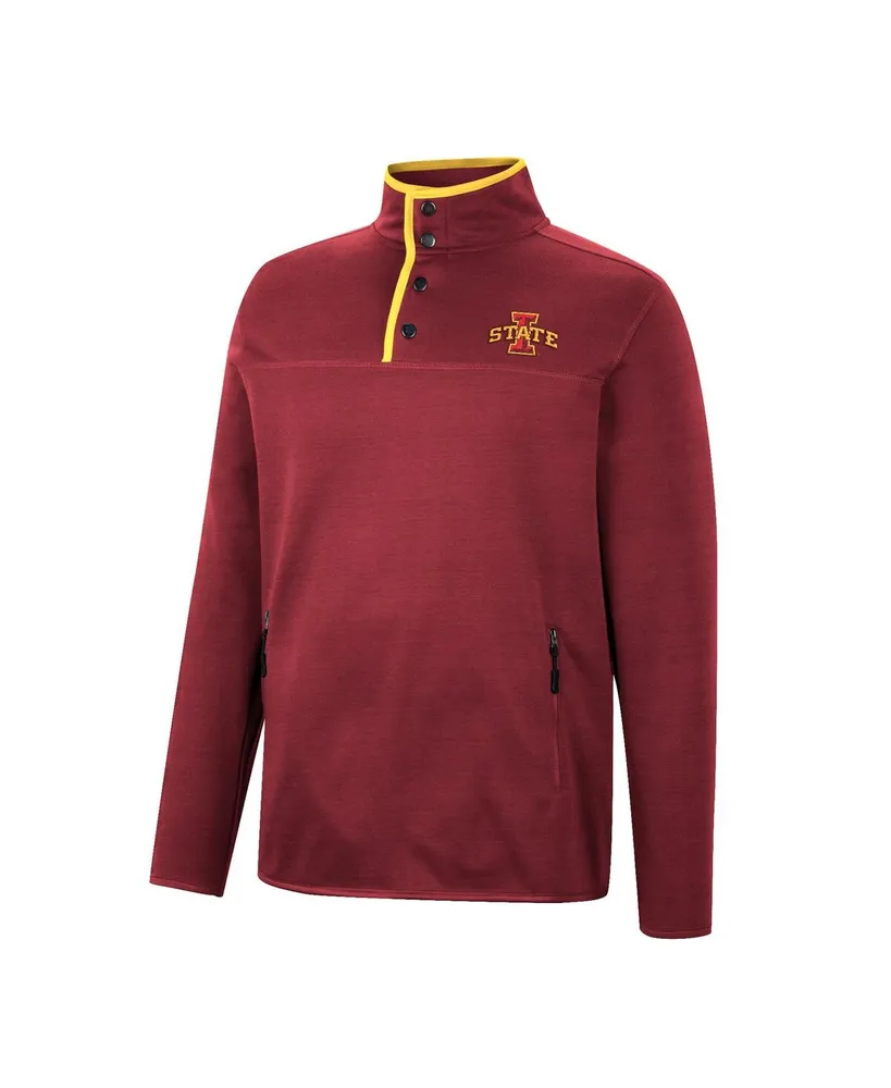 Men's Colosseum Cardinal Iowa State Cyclones Rebound Quarter-Snap Jacket