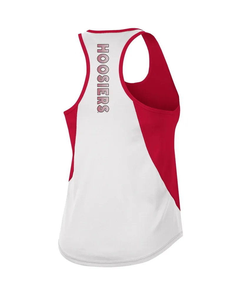 Women's Colosseum Crimson Indiana Hoosiers Sachs 2-Hit Scoop Neck Racerback Tank Top