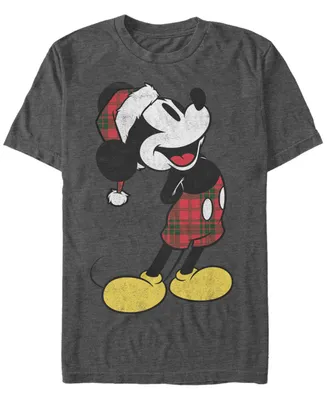 Fifth Sun Men's Mickey Classic Plaid Short Sleeves T-shirt
