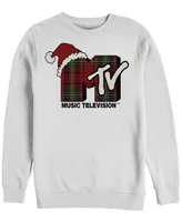 Fifth Sun Men's Mtv Plaid Christmas Crew Fleece Pullover