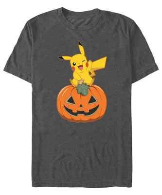 Fifth Sun Men's Pokemon Pika Pumpkin Short Sleeves T-shirt