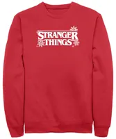 Fifth Sun Men's Stranger Things Snowflakes Logo Crew Fleece Pullover