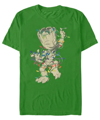 Fifth Sun Men's Guardians of the Galaxy Classic Jingle Groot Simplified Short Sleeves T-shirt