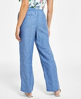 Charter Club Petite 100% Linen Drawstring Pants