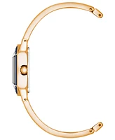 Anne Klein Women's Rose Gold-Tone Alloy with Navy Enamel Bangle Watch 32mm - Rose Gold