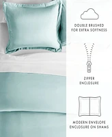 ienjoy Home Double Brushed Solid Duvet Cover Set