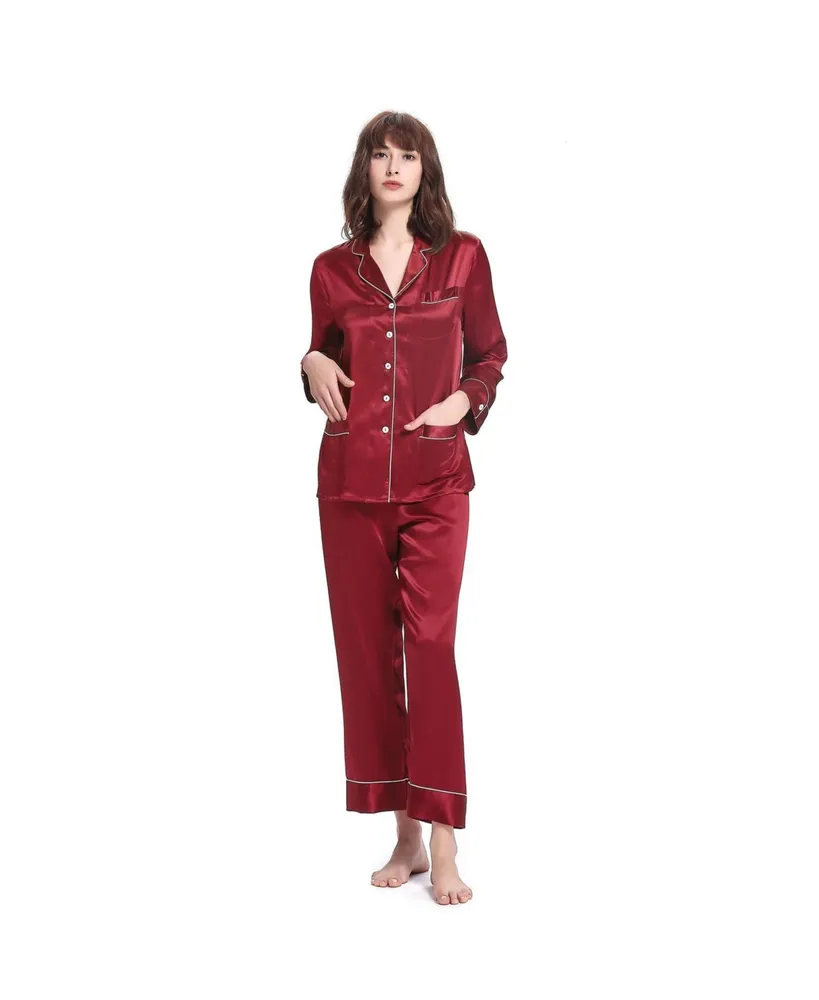 22 Momme Full Length Silk Women Pajamas Set