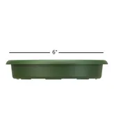 Hc Companies Panterra Deep Clip-On Planter Saucer Drip Tray Green, 6in