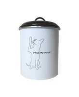 Country Living Pet Treat Storage Canister – Classic Dog Treat Canister, Elegant & Stylish Organization – Black & White (Set of 3)