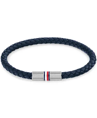Tommy Hilfiger Men's Leather Braided Bracelet