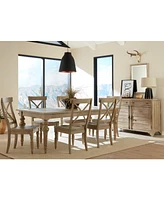 Closeout! Sonora 7-pc. Dining Set (Rectangular Expandable Table + 6 X-Back Side Chairs)