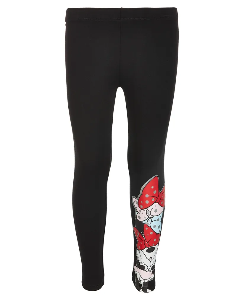 Mickey Mouse, Black and Red Pattern Leggings
