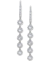 Diamond Halo Linear Drop Earrings (1-1/2 ct. t.w.)