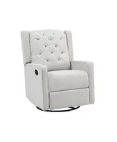 Afg Baby Furniture 40" Polyester Ava Swivel Glider Recliner