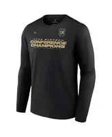 Men's Fanatics Black Lafc 2022 Mls Western Conference Champions Locker Room Long Sleeve T-shirt