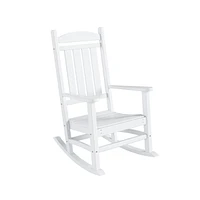 WestinTrends 3 Piece Outdoor Porch Rocking Chairs with Round Side Table Set