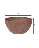 Novelty ArtStone Napa Planter Bowl Rust 12 Inch