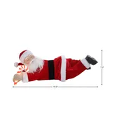 19.25" Sleeping Santa Holiday Decor