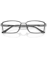 Starck Eyes Men's Rectangle Eyeglasses, SH2071T56-o - Silver